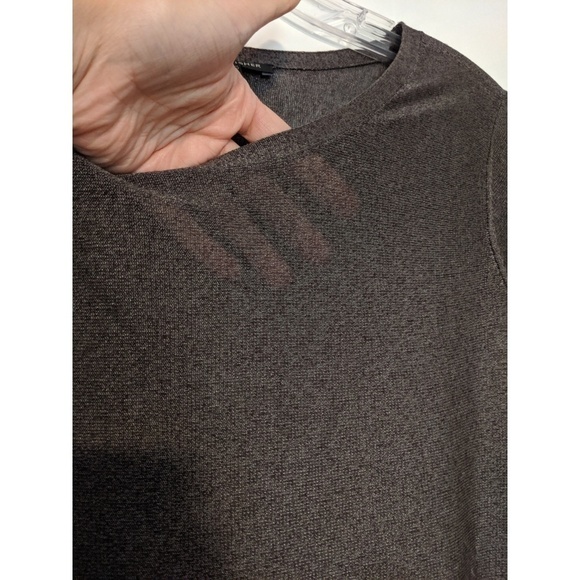 Eileen Fisher Metallic Sheer Short Sleeve Top - Picture 2 of 4